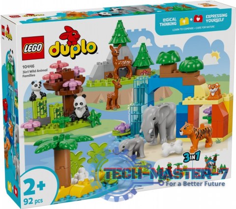 Klocki DUPLO 10446 Rodziny dzikich zwierząt 3 w 1 Klocki DUPLO 10446 Rodziny dzikich zwierząt 3 w 1