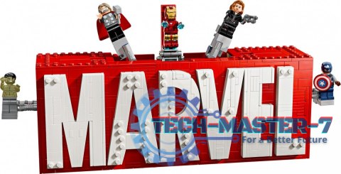 Klocki Super Heroes 76313 Logo MARVEL z minifigurkami Klocki Super Heroes 76313 Logo MARVEL z minifigurkami