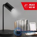 Lampka biurkowa GU10, z włącznikiem MCE370 B czarna, okrągła