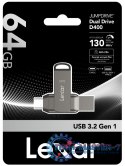 Pendrive Dual Drive D400 64GB USB-C/A 3.1 130MB/s