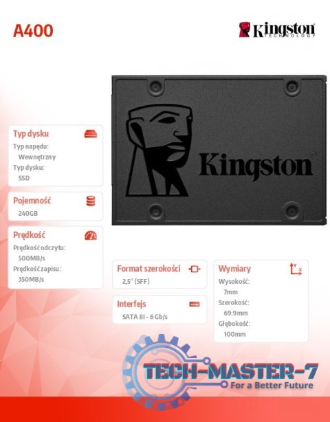 Dysk SSD A400 series 240GB SATA3 2.5 Dysk SSD A400 series 240GB SATA3 2.5