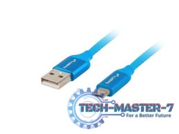 Kabel Premium USB micro BM - AM 2.0 1.8m niebieski QC 3.0