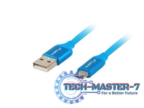Kabel Premium USB micro BM - AM 2.0 1.8m niebieski QC 3.0 Kabel Premium USB micro BM - AM 2.0 1.8m niebieski QC 3.0