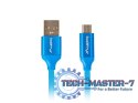 Kabel Premium USB micro BM - AM 2.0 1.8m niebieski QC 3.0