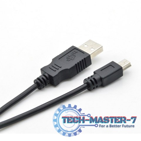 Kabel USB - Mini USB 1.8m. czarny Kabel USB - Mini USB 1.8m. czarny