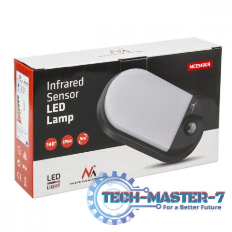 Lampa Led z czujnikiem ruchu 15W MCE340 GR Lampa Led z czujnikiem ruchu 15W MCE340 GR