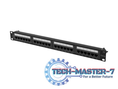 Patchpanel 24 port 1U KAT6A PPUA-1024-B Czarny Patchpanel 24 port 1U KAT6A PPUA-1024-B Czarny