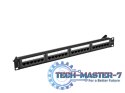 Patchpanel 24 port 1U KAT6A PPUA-1024-B Czarny