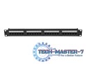 Patchpanel 24 port 1U KAT6A PPUA-1024-B Czarny