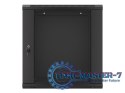 Szafa instalacyjna wisząca 19 12U 600X450mm czarna (drzwi szklane)