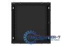 Szafa instalacyjna wisząca 19 12U 600X450mm czarna (drzwi szklane)
