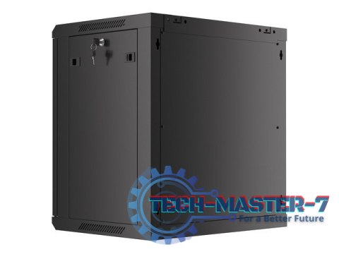 Szafa instalacyjna wisząca 19 12U 600X450mm czarna (drzwi szklane) Szafa instalacyjna wisząca 19 12U 600X450mm czarna (drzwi szklane)