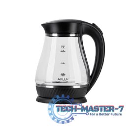 Czajnik ADLER AD 1274 (1.7L /2200W /Czarno-przezroczysty )