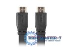 Kabel HDMI-HDMI v2.0 1.8m czarny płaski 4K 60Hz, pełna miedź