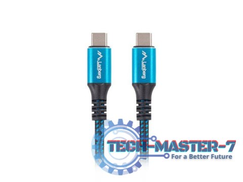 Kabel USB-C M/M USB4 1.2m 100W 8K 60HZ czarno-niebieski Kabel USB-C M/M USB4 1.2m 100W 8K 60HZ czarno-niebieski