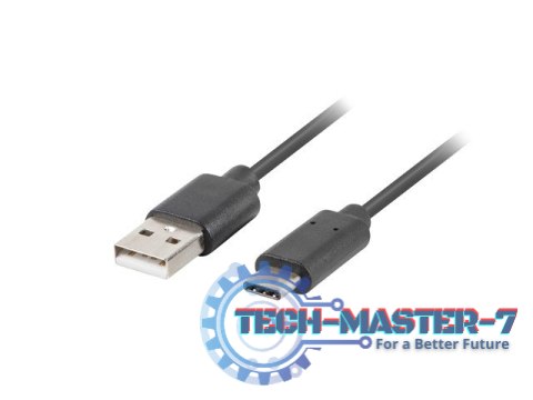 Kabel USB CM - AM 2.0 1m czarny QC 3.0, pełna miedź Kabel USB CM - AM 2.0 1m czarny QC 3.0, pełna miedź