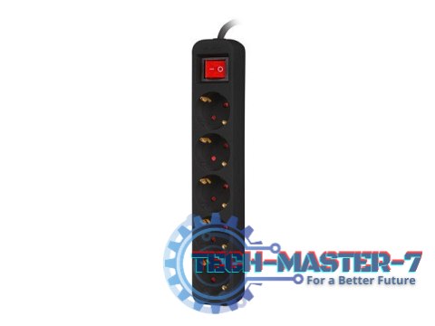 Listwa przedłużacz 1,5m 5x230 V PS1-05F-0150-BK Listwa przedłużacz 1,5m 5x230 V PS1-05F-0150-BK
