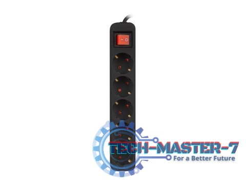 Listwa przedłużacz 1,5m 5x230 V PS1-05F-0150-BK Listwa przedłużacz 1,5m 5x230 V PS1-05F-0150-BK