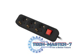 Listwa zasilająca LANBERG PS1-03F-0150-BK