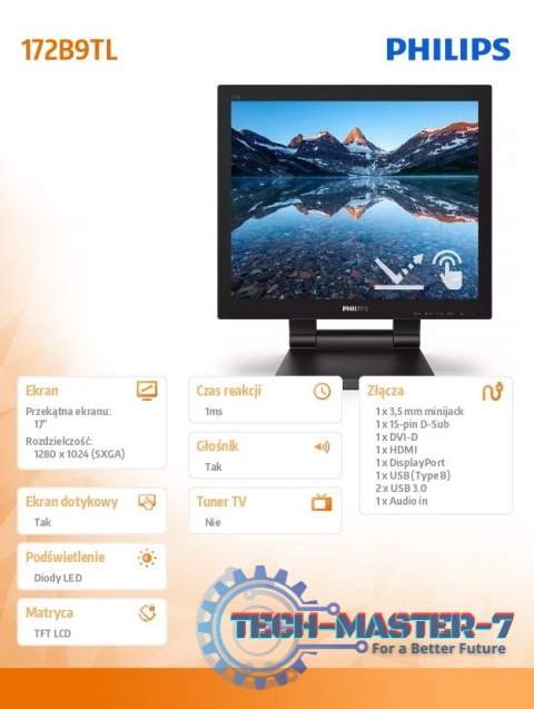 Monitor 17 cali 172B9TL LED Touch DVI HDMI DP Monitor 17 cali 172B9TL LED Touch DVI HDMI DP
