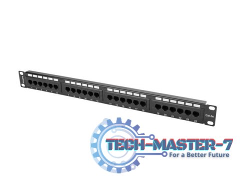 Patch Panel 24 Port 1U Kat.5E czarny Patch Panel 24 Port 1U Kat.5E czarny