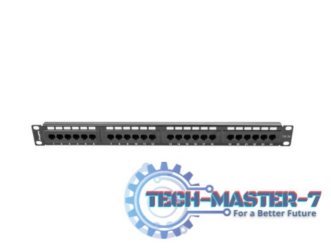 Patch Panel 24 Port 1U Kat.5E czarny Patch Panel 24 Port 1U Kat.5E czarny
