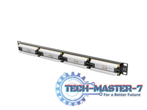 Patch Panel 24 Port 1U Kat.5E czarny Patch Panel 24 Port 1U Kat.5E czarny