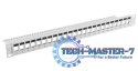 Patch panel pusty 24 porty 1U 19 cali szary do modułów keystone