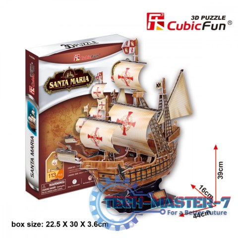 Puzzle 3D Żaglowiec Santa Maria Puzzle 3D Żaglowiec Santa Maria