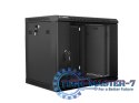 Szafa instalacyjna wisząca 19'' 9U 600X450mm czarna (drzwi szklane)