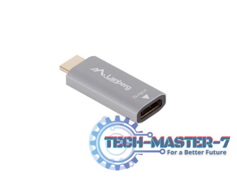 Adapter HDMI(M)-Displayport(F)4K srebrny Adapter HDMI(M)-Displayport(F)4K srebrny