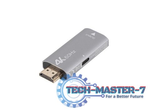 Adapter HDMI(M)-Displayport(F)4K srebrny Adapter HDMI(M)-Displayport(F)4K srebrny