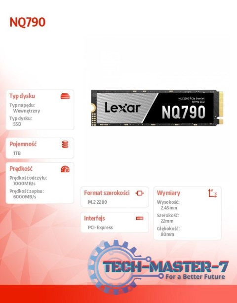 Dysk SSD NQ790 1TB NVMe 4x4 2280 7000/6000MB/s Dysk SSD NQ790 1TB NVMe 4x4 2280 7000/6000MB/s