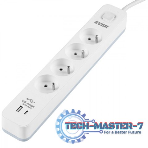 Listwa antyprzepięciowa PROTECT 4PL 1A1C USB T/LZ12-PRO015/1000 Listwa antyprzepięciowa PROTECT 4PL 1A1C USB T/LZ12-PRO015/1000
