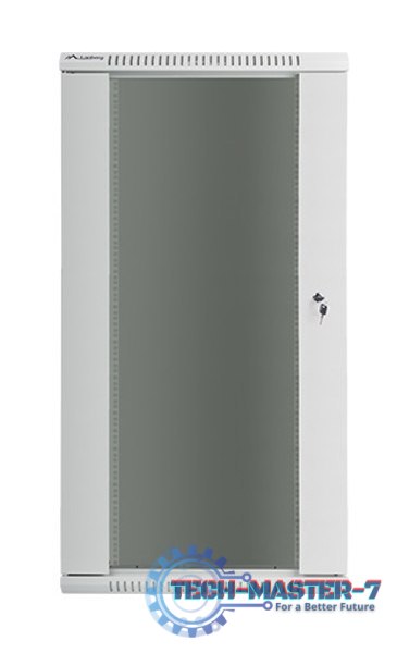 Szafa instalacyjna wisząca 19'' 27U 600X600mm szara (drzwi szklane) Szafa instalacyjna wisząca 19'' 27U 600X600mm szara (drzwi szklane)