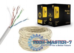 Kabel UTP drut kat. 5e (CCA) 305m szary