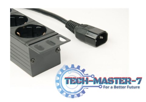 Listwa zasilająca rack (PDU), 8 gniazd typ Schuko, 1U, 10A, wtyk C14 3m Listwa zasilająca rack (PDU), 8 gniazd typ Schuko, 1U, 10A, wtyk C14 3m