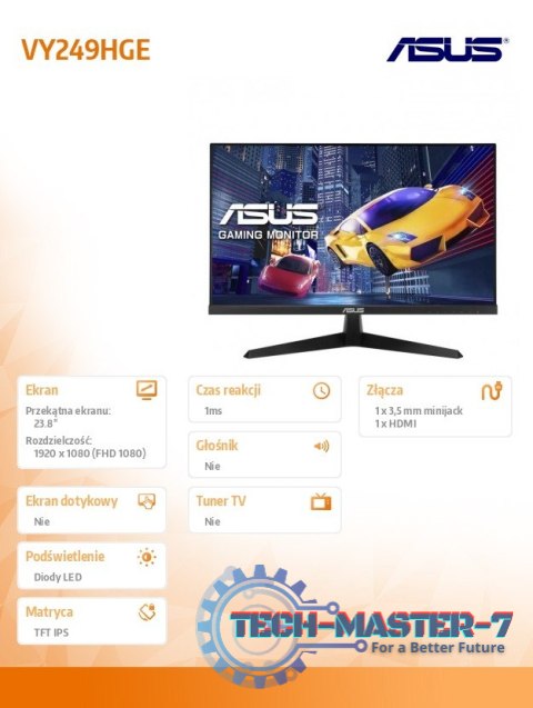 Monitor 24 cale VY249HGE Monitor 24 cale VY249HGE