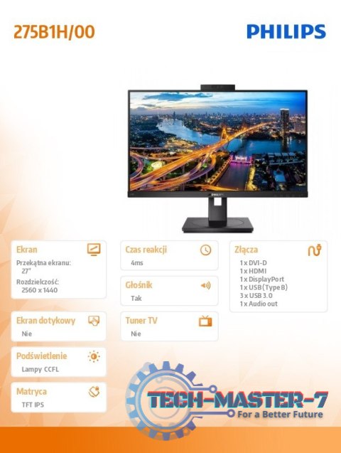 Monitor 275B1H 27 cali IPS DVI HDMI DP Pivot Webcam Monitor 275B1H 27 cali IPS DVI HDMI DP Pivot Webcam