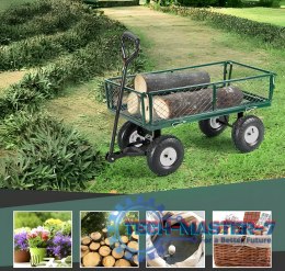 Wózek transportowy ogrodowy 200 kg otwierane burty duże pompowane koła MultiGarden MULTI GARDEN