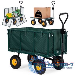Wózek transportowy ogrodowy 400 kg do traktorka otwierane burty duże pompowane koła MultiGarden MULTI GARDEN