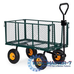 Wózek transportowy ogrodowy 400 kg do traktorka otwierane burty duże pompowane koła MultiGarden MULTI GARDEN