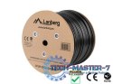 Kabel LAN UTP KAT-6 305M drut outdoor żelowany CU fluke passed, czarny
