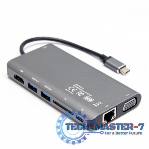 HUB 8-w-1 USB-C 3.1; HDMI; VGA; RJ45; SD; PD 100W; D1019B HUB 8-w-1 USB-C 3.1; HDMI; VGA; RJ45; SD; PD 100W; D1019B