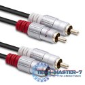 Kabel 2xRCA męski / 2xRCA męski | 3m | czarny