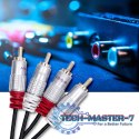 Kabel 2xRCA męski / 2xRCA męski | 3m | czarny