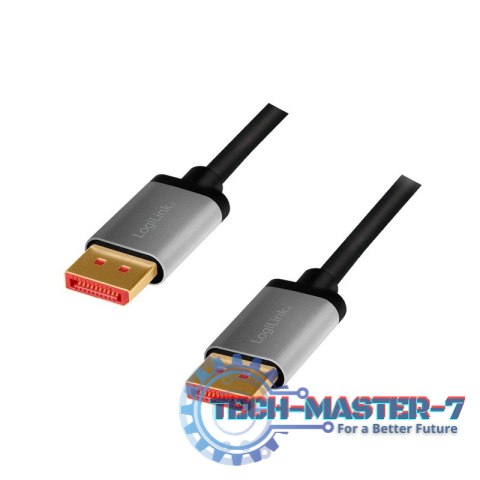 Kabel DisplayPort 8K/60 Hz,DP/M do DP/M aluminiowy 2m Kabel DisplayPort 8K/60 Hz,DP/M do DP/M aluminiowy 2m