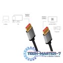 Kabel DisplayPort 8K/60 Hz,DP/M do DP/M aluminiowy 2m
