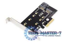 Karta rozszerzeń (Kontroler) M.2 NGFF/NVMe SSD PCIe 3.0 x4 SATA 80, 60, 42, 30 mm