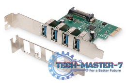 Karta rozszerzeń/Kontroler USB 3.0 PCI Express, 4xUSB 3.0, Chipset: VL805